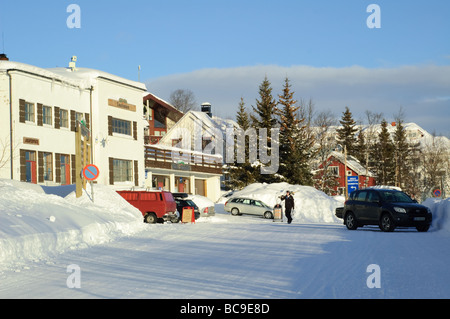 Stadt und Ski Resort Geilo, Norwegen Stockfoto