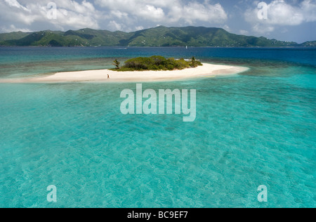 Der kleine einsame Insel der Sandy spucken British West Indies Dies ist ein seltener Blick auf die normalerweise überfüllten Insel