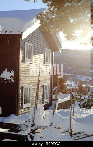 Stadt und Ski Resort Geilo, Norwegen Stockfoto