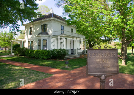 Dwight D Eisenhower Elternhaus befindet sich in Abilene, Kansas USA Stockfoto