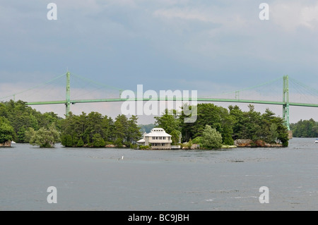 1000 Inseln überbrücken Str. Lawrence Fluß, Gananoque, Ontario Stockfoto