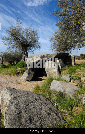 Anta Olival Da Pega Dolmen in der Nähe von Monsaraz Alentejo Portugal Stockfoto