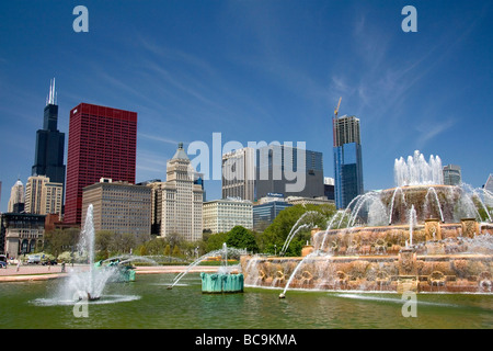 Buckingham Brunnen befindet sich im Grant Park Chicago Illinois USA Stockfoto