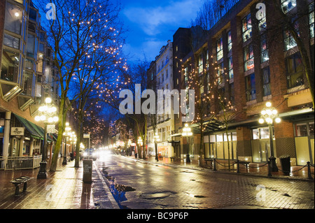 Water Street in Gastown Vancouver British Columbia Kanada Stockfoto