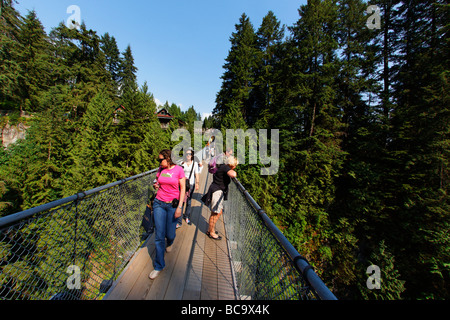 Lynn Canyon Capilano Suspension Bridge Vancouver Kanada Nordamerika Stockfoto