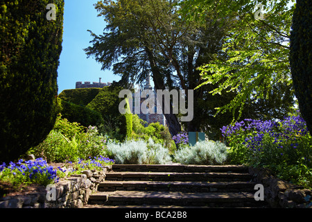 Gärten in Berkeley Castle, Gloucestershire, England, UK Stockfoto