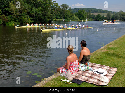 Henley Royal Regatta, Henley-on-Thames, Oxfordshire, England, Vereinigtes Königreich Stockfoto