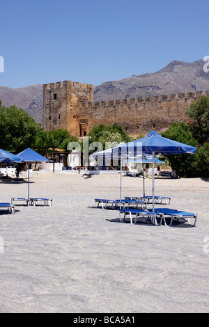 FRANGOKASTELO STRAND KRETA GRIECHISCHE INSEL Stockfoto