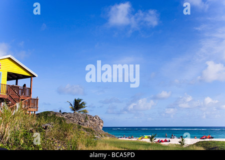 Kite-Surfer an Strand, Barbados, Karibik Stockfoto