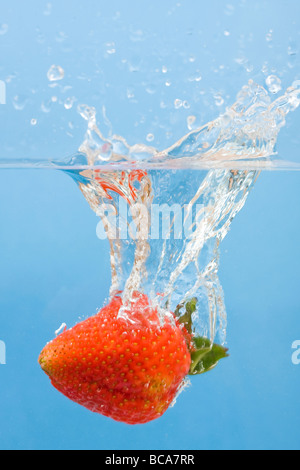 Strawberry splash Stockfoto