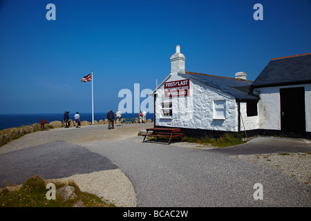 Erste und letzte Erfrischung Haus in England, Lands End, Cornwall, England, Vereinigtes Königreich Stockfoto