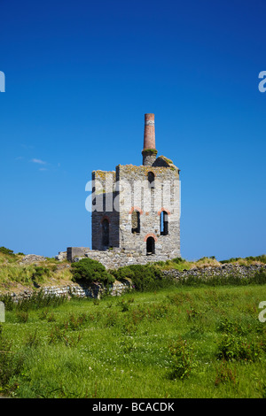 Bleibt der Levante Tin Mine in der Nähe von Pendeen, Cornwall, England, UK Stockfoto