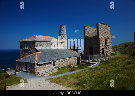 Bleibt der Levante Tin Mine in der Nähe von Pendeen, Cornwall, England, UK Stockfoto