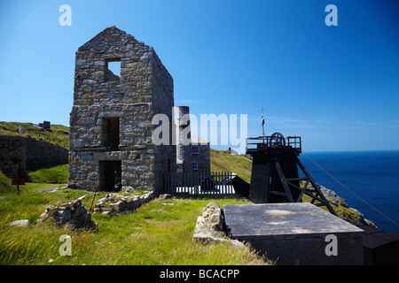 Bleibt der Levante Tin Mine in der Nähe von Pendeen, Cornwall, England, UK Stockfoto