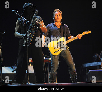 Bruce Springsteen auf der Bühne in Glastonbury 2009 Stockfoto