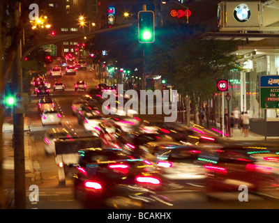 Verkehr in Fortitude Valley Brisbane Stockfoto