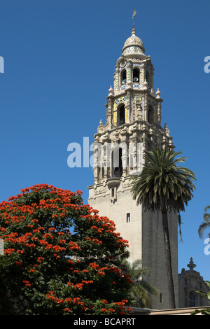 Die California Tower im Balboa Park, San Diego, Kalifornien, USA Stockfoto