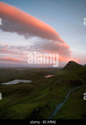 Der Quiraing bei Sonnenuntergang, Isle Of Skye, Schottland Stockfoto