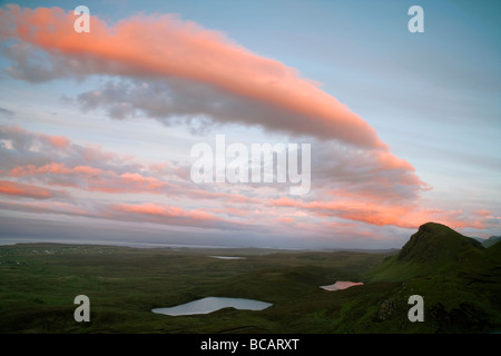 Der Quiraing bei Sonnenuntergang, Isle Of Skye, Schottland Stockfoto