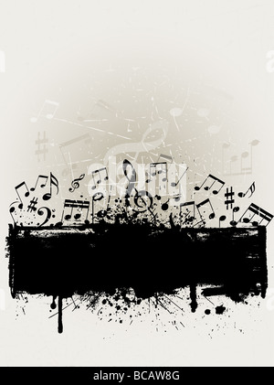 Grunge-Musik-Hintergrund Stockfoto