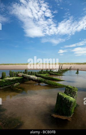 Schiffswrack, Sefton Küste, UK Stockfoto