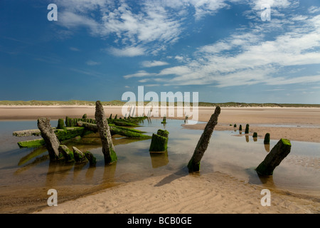 Schiffswrack, Sefton Küste, UK Stockfoto