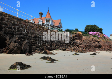 La Rocque Punkt und Hafen Jersey Kanalinsel, Großbritannien Stockfoto