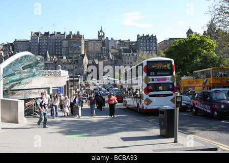 Waverley Bridge, Edinburgh, Schottland Stockfoto