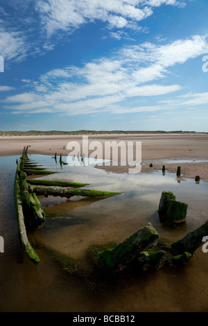 Schiffswrack, Sefton Küste, UK Stockfoto