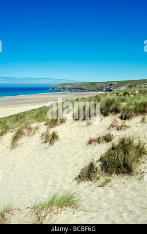 Sanddünen in Holywell Bucht in der Nähe von Newquay in Cornwall, Großbritannien Stockfoto