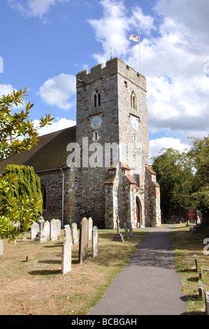 St. Peter's Church, Church Street, Old Woking, Woking, Surrey, England, Vereinigtes Königreich Stockfoto