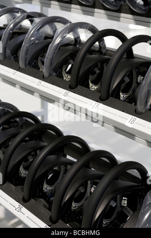 Lenkräder im Kia-Werk Stockfoto