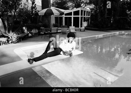 Die Jackson Five am Haus in Los Angeles 23. Februar 1973 lokale Beschriftung Tito Jackie Jermaine Marlon Michael Stockfoto