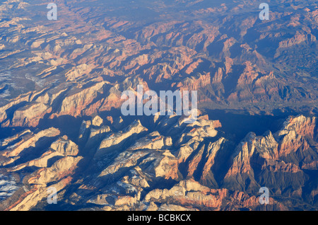 Zion Nationalpark, Utah UT (Antenne) Stockfoto