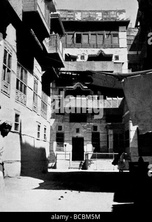 Saudi Arabien historische hatte eine Straße In alten Djedda aus Brunnen von Ibn Sau Stockfoto