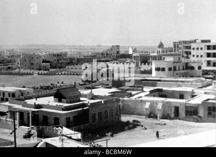 Saudi Arabien Verlaufsansicht von Djedda aus Brunnen von Ibn Sa'ud Stockfoto