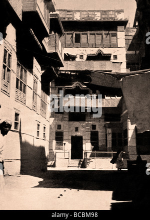 Saudi Arabien historische hatte eine Straße In alten Djedda aus Brunnen von Ibn Sau Stockfoto