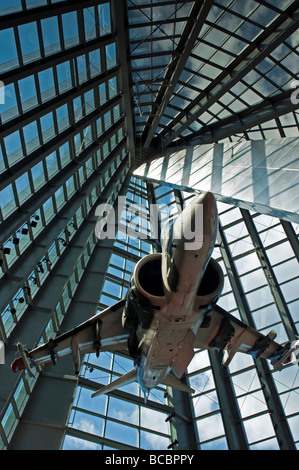 United States Marine Corps Museum in Quantico, Virginia hat eine hervorragende Sammlung von Vintage Kampfflugzeuge & Jets auf dem Display. Stockfoto