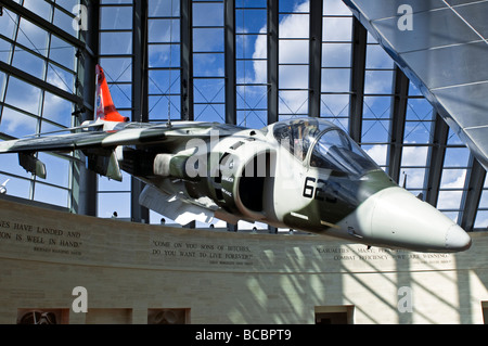 United States Marine Corps Museum in Quantico, Virginia hat eine hervorragende Sammlung von Vintage Kampfflugzeuge & Jets auf dem Display. Stockfoto