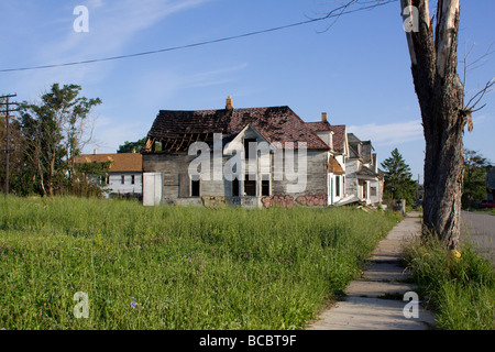 Freie Wohnungen Westseite des Detroit Michigan USA Stockfoto