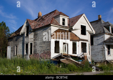 Freie Wohnungen Westseite des Detroit Michigan USA Stockfoto