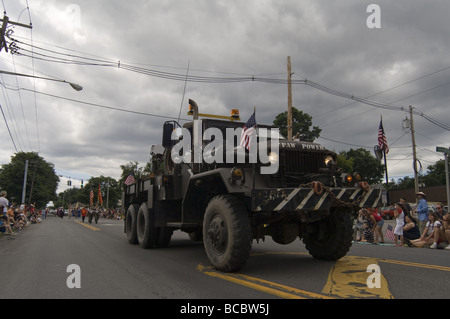 Armee LKW auf dem 4. Juli Parade im Hyde Park, New York Stockfoto