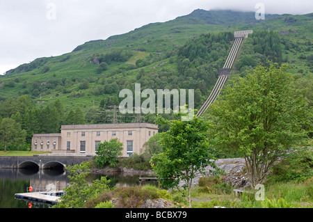 Hydro-elektrische Kraftwerk, Schottland. Stockfoto