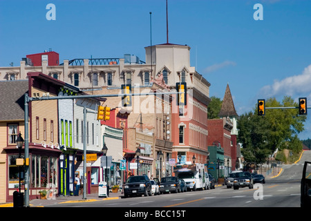 Hauptstraße in Leadville Colorado im Herbst Stockfoto