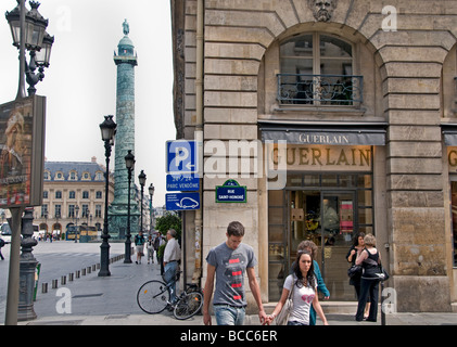 Hotel Ritz Place Vendome Mann Frau Paris Frankreich Stockfoto