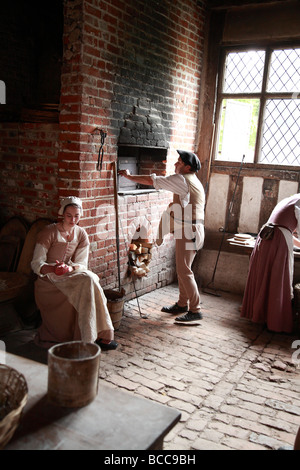 Tudor Reenactment Tag am Kentwell Hall Suffolk Stockfoto
