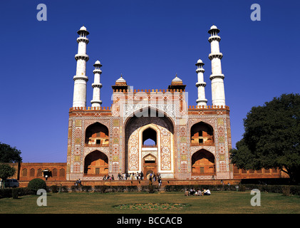 Torhaus, Akbar Grab, Sikandra, Indien Stockfoto