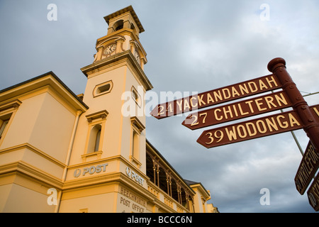 Straßenschild in Beechworth Stockfoto