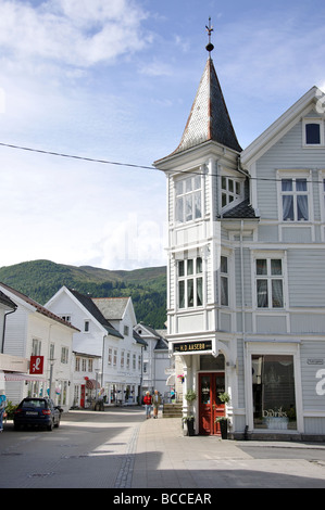 Ortszentrum, Eidsgata, Nordfjordeid Sogn Og Fjordane, Norwegen Stockfoto