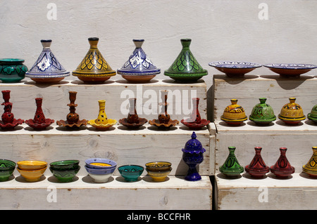 Souvenir Keramik in Marrakesch, Marokko. Stockfoto